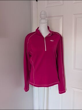 Marker Women's Raspberry Pink Polartel 1/4 Zip Pullover